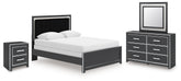 Zuraleus Queen Panel Bed, Dresser, Mirror and Nightstand